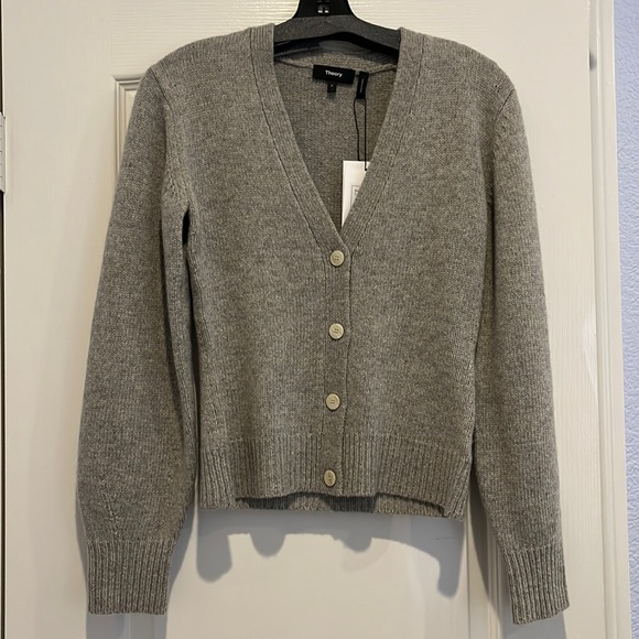 Theory Sweaters - NWT Theory Wool & Cashmere Blend Cardigan Sweater Gray (Oatmeal) Soft & Warm P 0